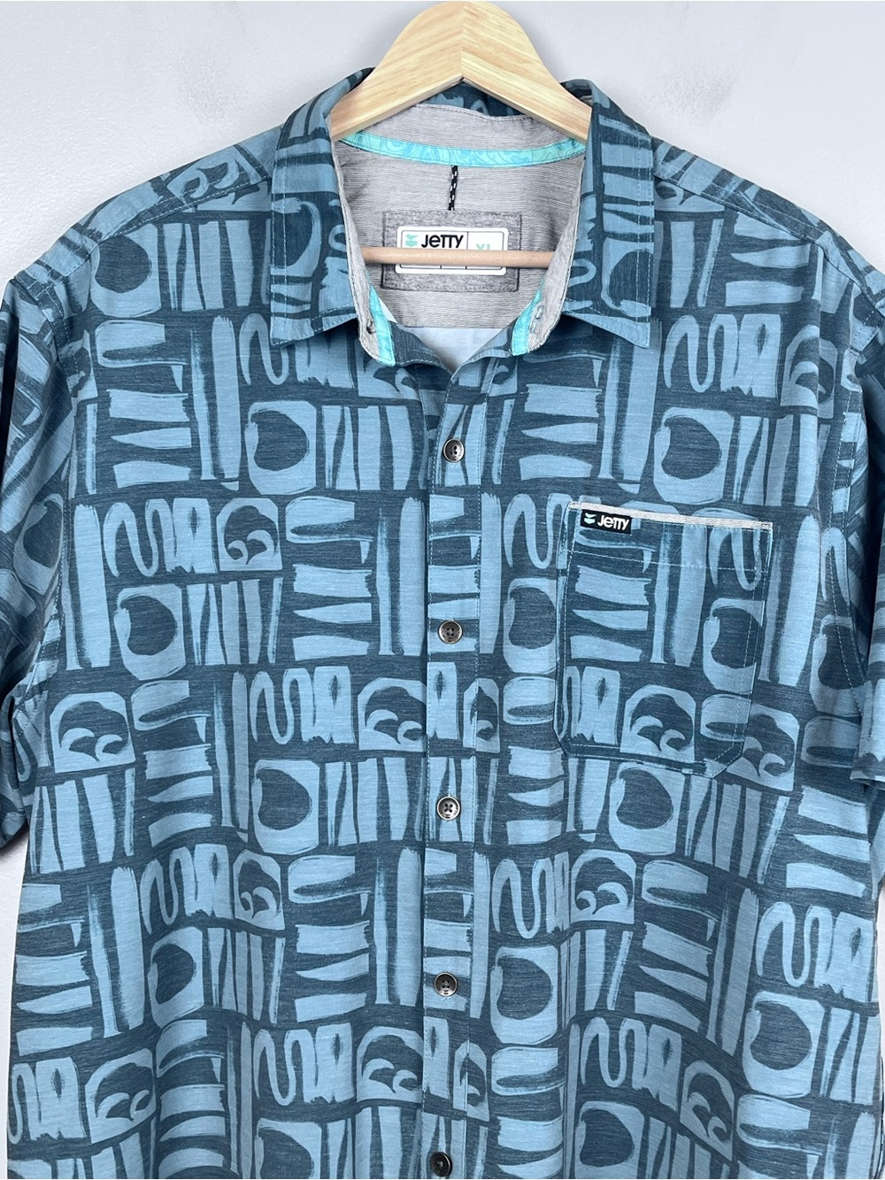 Jetty Men's Garwood Woven Abstract Pattern Button Up Shirt Size XL; Outdoor - Picture 2 of 12